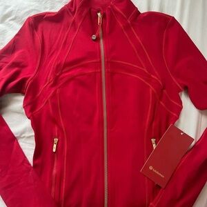 lululemon athletica Vibrant Red Utility Jacket with Leggings, Full Set